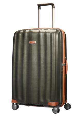 Légère et élégante, une valise avec finitions en cuir