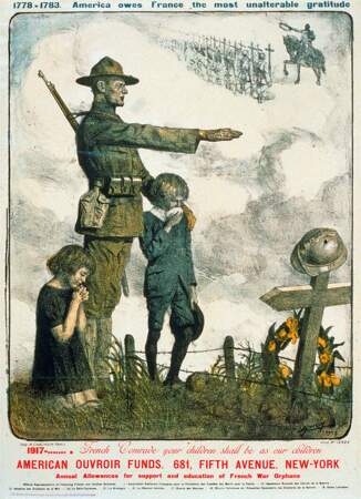 « L’Amérique voue à la France une inaltérable gratitude. » Lucien Jonas. 1918, France