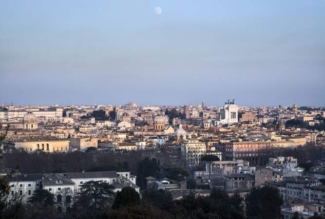 Vue sur Rome depuis la colline du Janicule