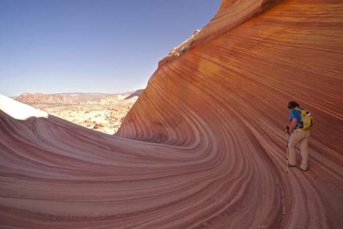 Photo prise sur le site The Wave entre Utah et Arizona (Etats-Unis) par sderain