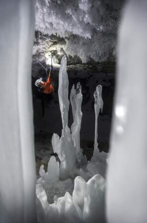 Grotte de glace, Haffner Creek, Colombie-Britannique, Canada