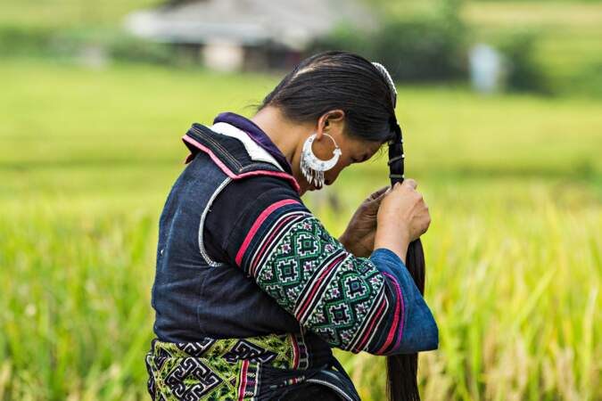 Les membres de l’ethnie Hmong portent leur costume tous les jours