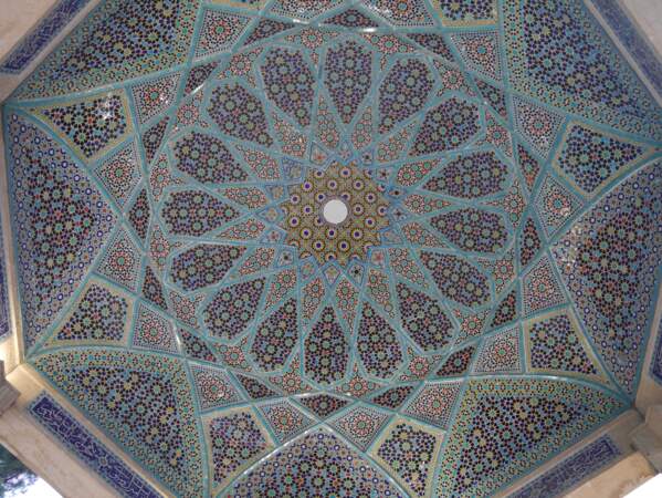 Détail du mausolée du poète Hafez, à Shiraz