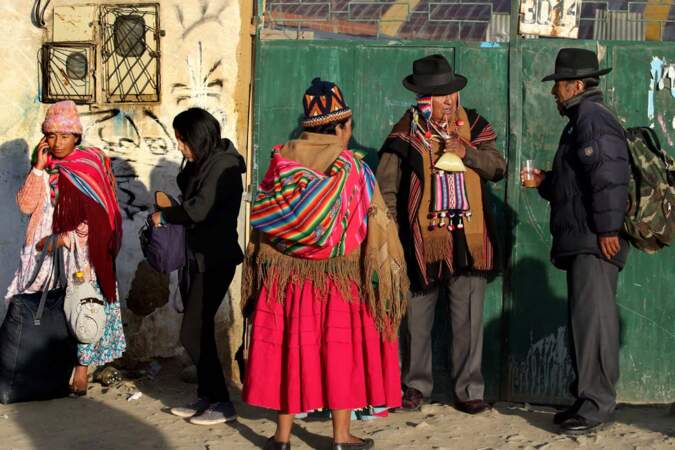 Aymara dans la rue à El Alto