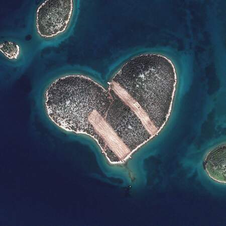 Galesnjak, en Croatie, dite "île des amoureux"