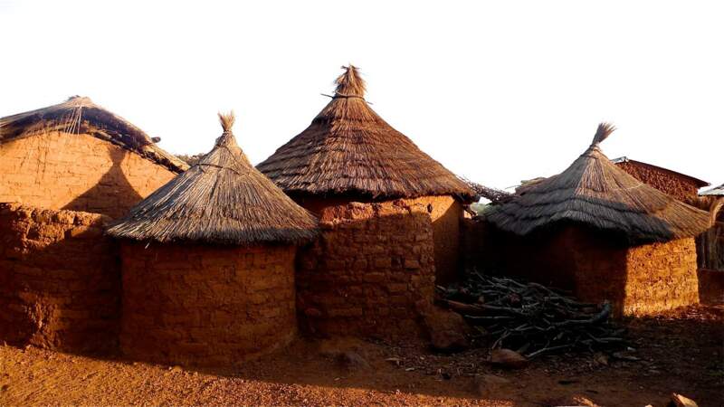 Village Senoufo, se présentant comme un ensemble de familles réparties en concessions occupant un même terroir