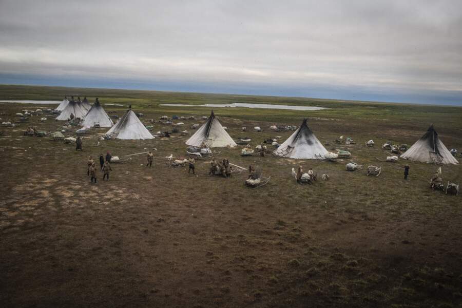 Les petites tentes dans la prairie