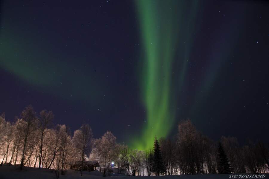 Aurore boréale en Laponie Finlandaise à Ivalo