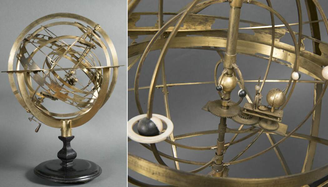 Sphère armillaire héliocentrée représentant le système de Copernic, vers 1725 