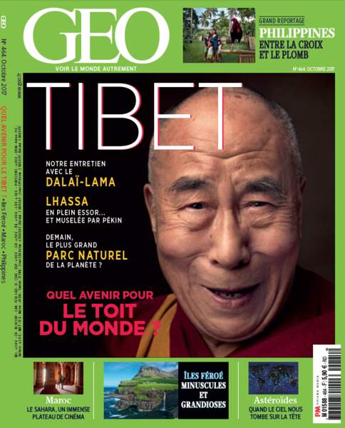 Reportage complet à découvrir dans le magazine GEO d'octobre 2017 (n°464, Le Tibet)
