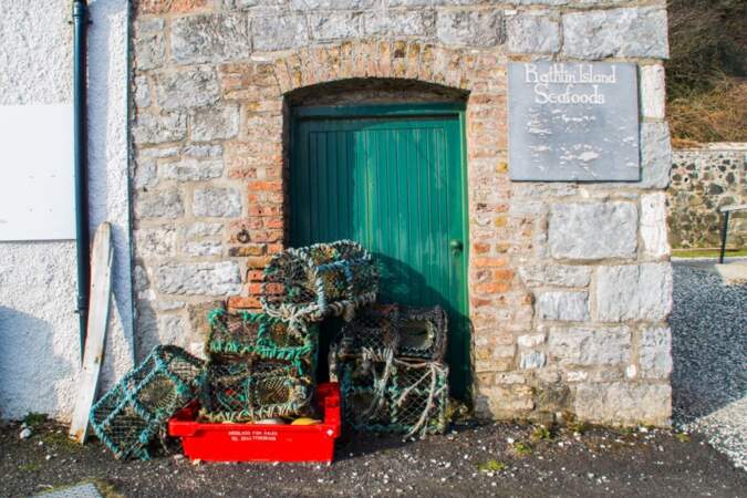 Le recoin de pêcheurs sur l’île de Rathlin, en Irlande du Nord