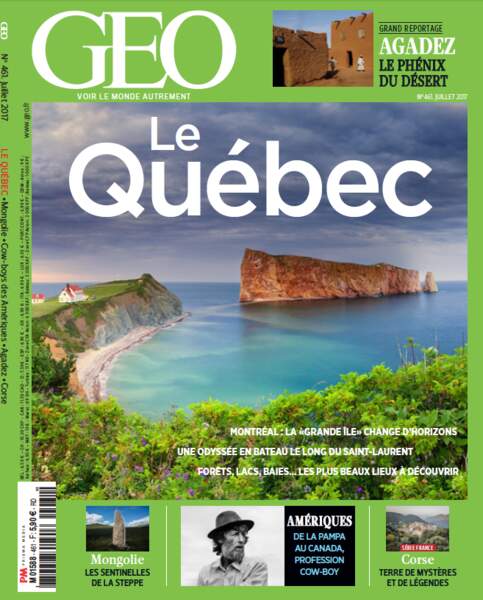 Reportage complet à découvrir dans le GEO de juillet (n°461, Québec)