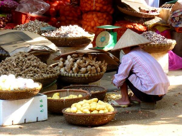 Vietnam - Le marché de Hanoï