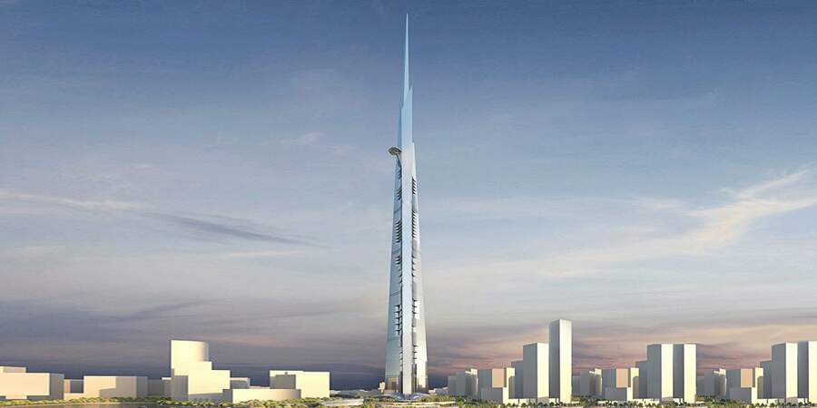 1. La Jeddah Tower en Arabie saoudite avec 1 001 mètres de hauteur (2020)