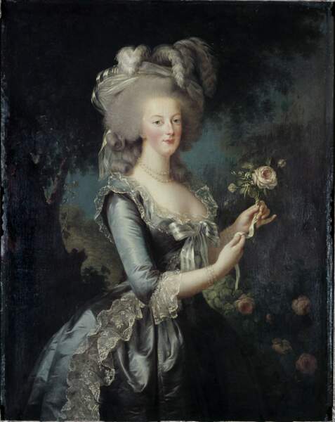 Portrait de la reine Marie-Antoinette dit « à la rose », Élisabeth Vigée Le Brun, 1783