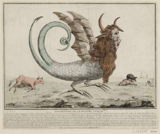 "Description de ce monstre unique",
Joseph-Alexandre Le Campion, 1784.