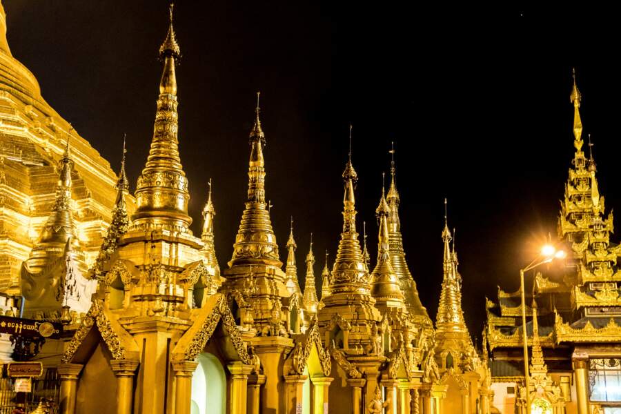 Les ors de la pagode Shwedagon, Yangon