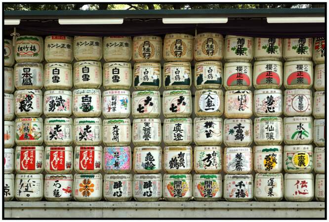 Réserve de saké au sanctuaire Meiji-jingū