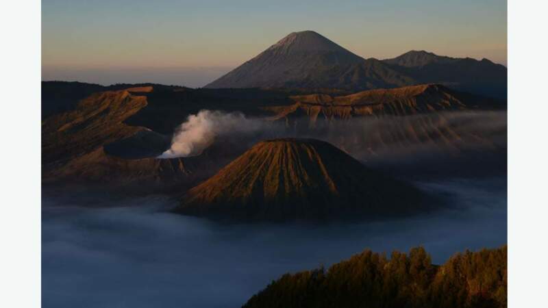 Volcans Bromo, Batok, Semeru et Kursi