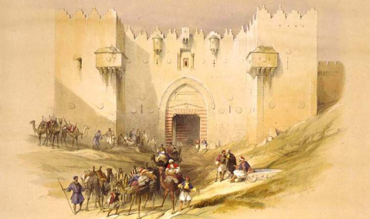 La porte de Damas à Jérusalem, 1839