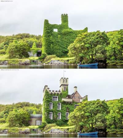 Le château de Menlo, Irlande