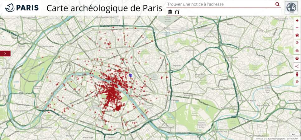 Consultez la carte archéologique de Paris