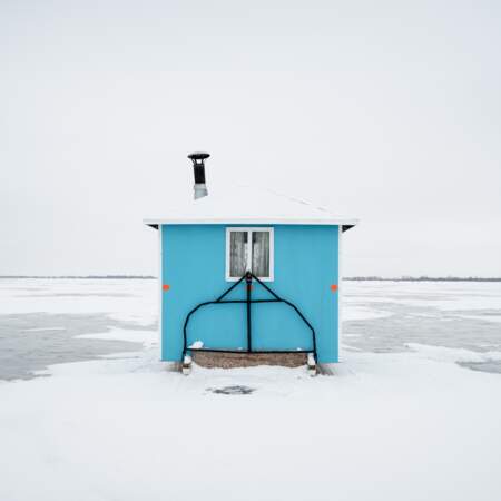 Ice Fishing Huts, Lake Winnipeg