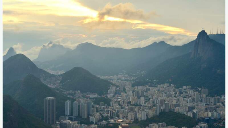 Coucher de soleil sur Rio de Janeiro 