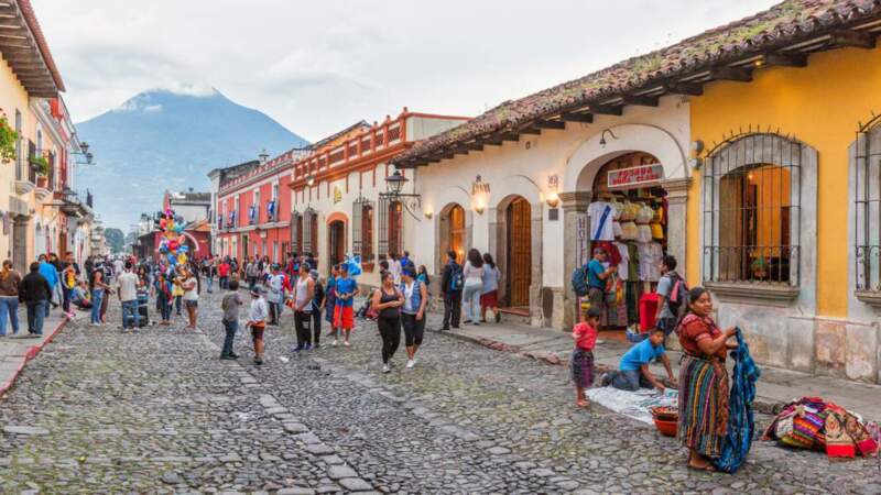 La ville d'Antigua, ancienne capitale du Guatemala