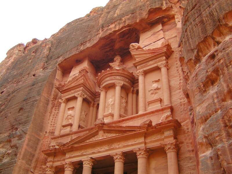 La Khazneh de Petra, taillée dans le grès