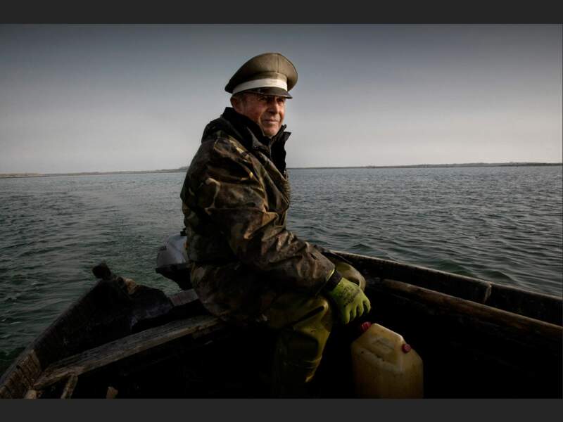 Pipin, 75 ans, est l'un des plus vieux pêcheurs du delta du Pô, en Italie. 