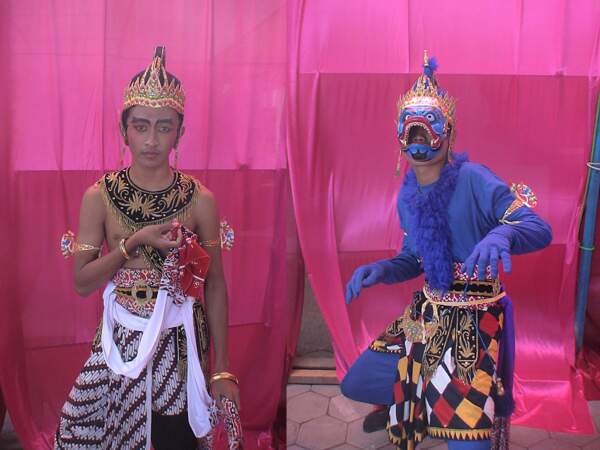 Danseurs de reog, à Bebekan, en Indonésie.