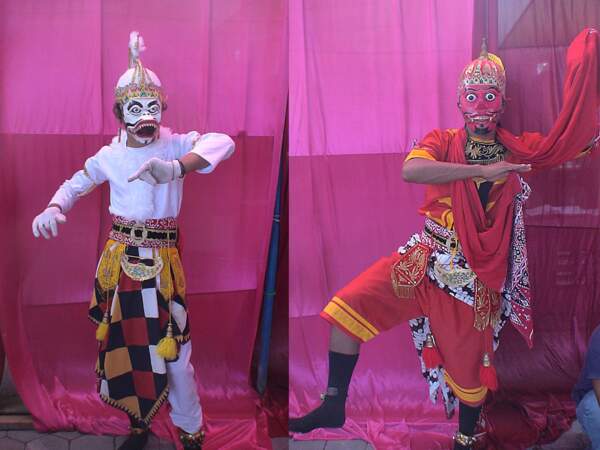 Danseurs de reog, à Bebekan, en Indonésie.