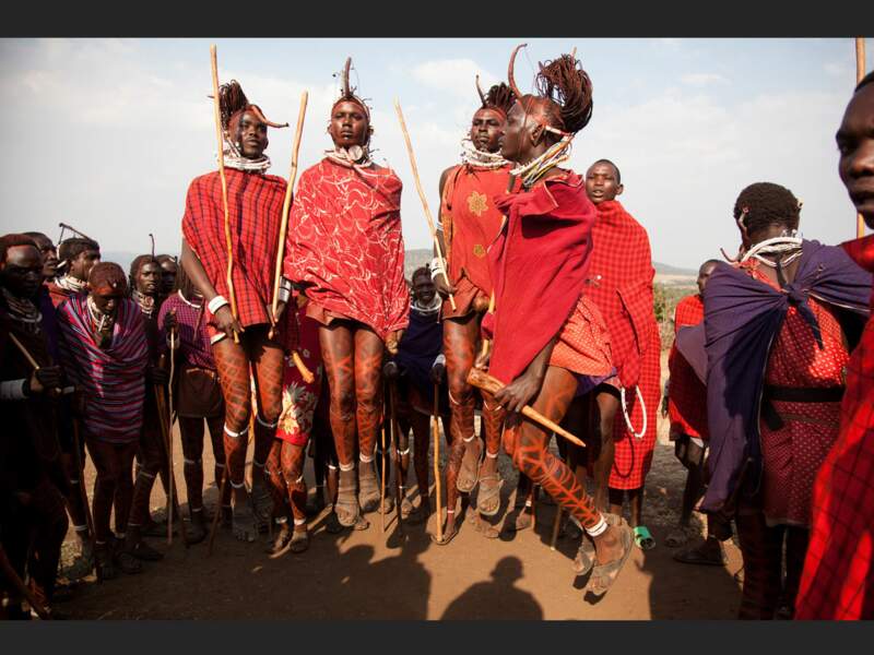 Cérémonie de mariage massaï, au Kenya.