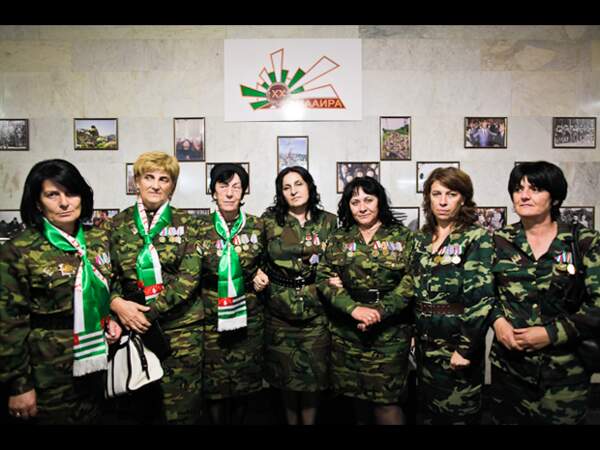 Des femmes vétérans de la guerre de 1992-1993, à Soukhoumi, en Abkhazie
