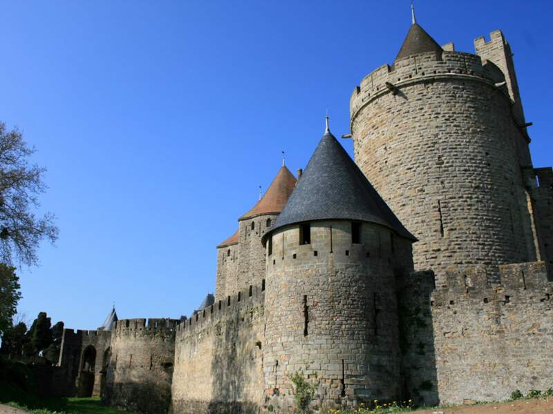 Tours des lices, Carcassonne, Languedoc-Roussillon, France