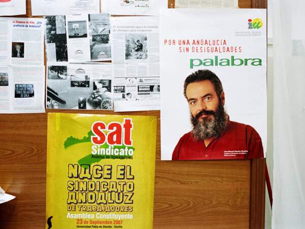 Affiche de campagne de Juan Manuel Sanchez Gordillo, candidat "vert" au parlement d’Andalousie. 