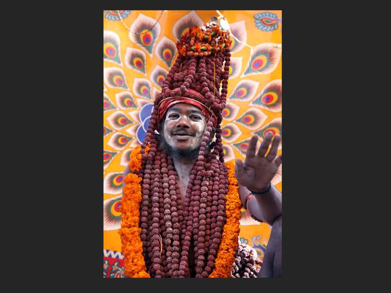 Un sâdhu au pèlerinage de Kumbh Mela, à Allahabad, en Inde