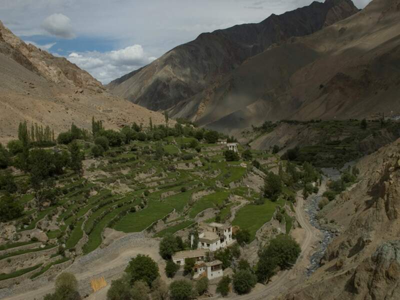 Le village de Mangyur, dans la vallée de l'Indus, en Inde du Nord