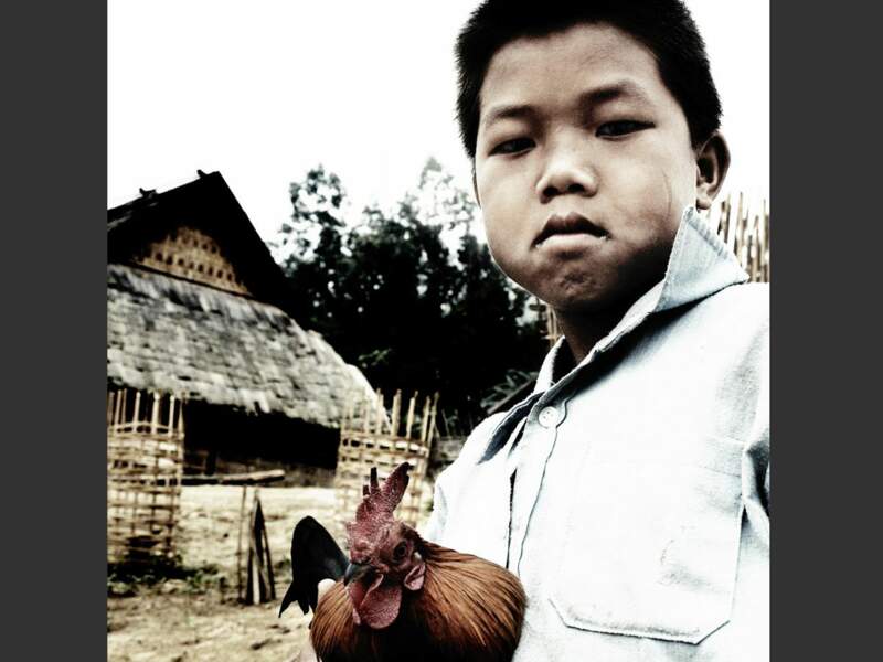 Un jeune garçon de l'ethnie Khamu, au Laos.