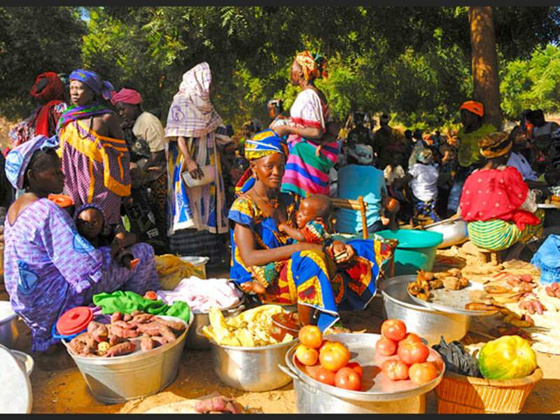A Yendouma, au Mali, les femmes vendent leur production au marché