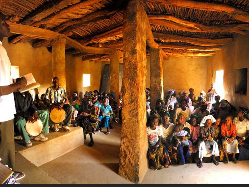 Messe dominicale dans le temple protestant de Yendouma, au Mali