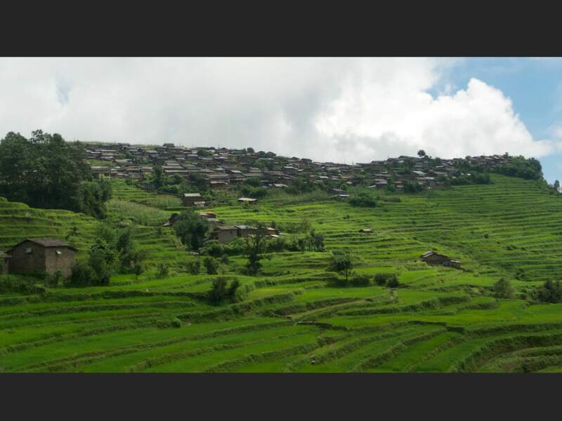Le village de Barpak, habité par l'ethnie des Gurung, dans le district de Gorkha, au Népal