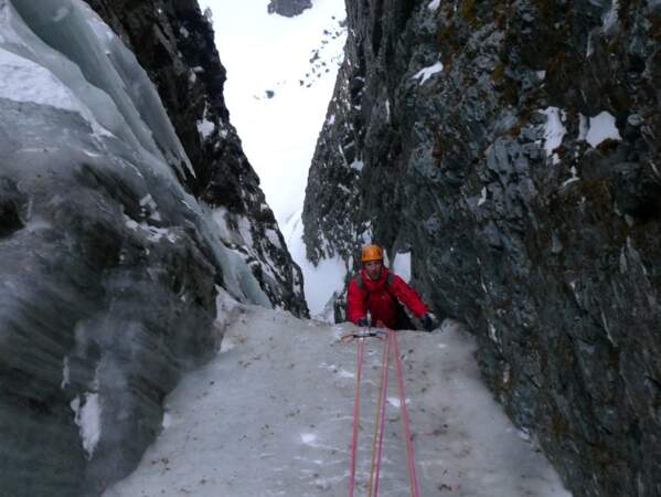 Passage clé dans une cascade d'Ornedals, Norvège