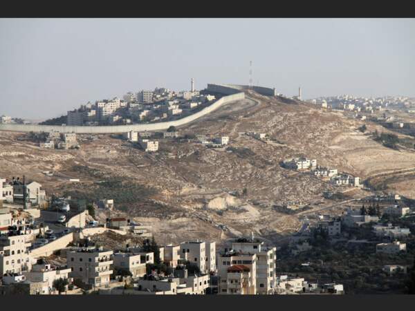 Le mur de séparation entre Israël et la Palestine, vu depuis Jérusalem.