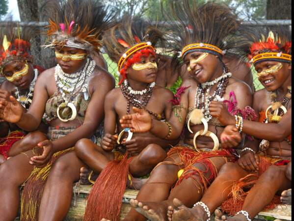 Enfants Tainim Het à Goroka, Papouasie-Nouvelle-Guinée