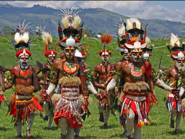 Marche de Papous, à Mount Hagen, Papouasie-NouvelleGuinée
