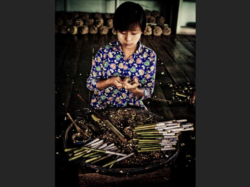 La fabrication du cheeroot en Birmanie