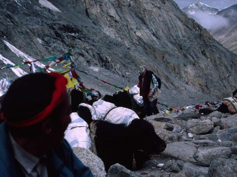En haut du col, au Kailash, au Tibet, en Chine