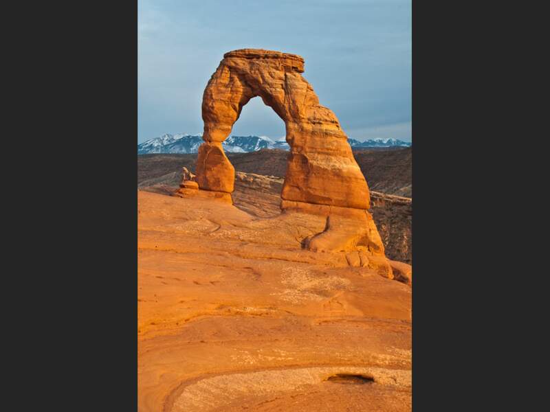 Delicate Arch, le plus célèbre des arches du Arches National Park, Utah, Etats-Unis